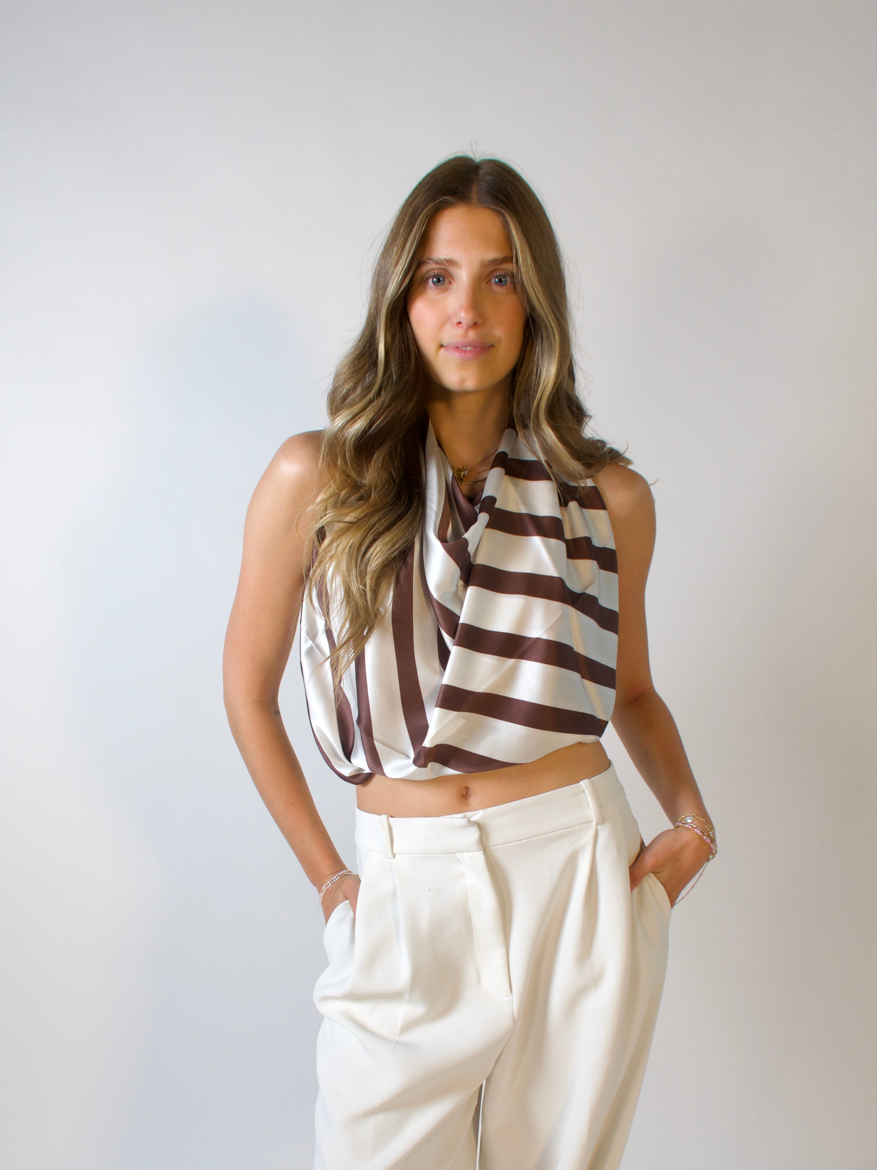 Foulard en satin - Iced Latte
